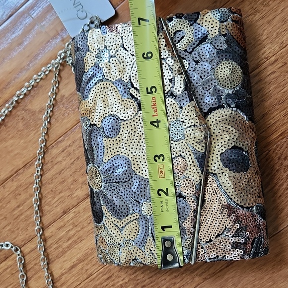 Gunne Sax Floral Sequin Clutch - Gold and silver - Picture 11 of 13